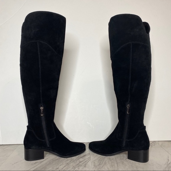 New! Vince Camuto Kreesell Black Suede Tall Boot 5 - Picture 6 of 14